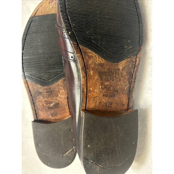 GH Bass Weejuns Men’s Shoes Size 10 C Burgundy Leather Loafers Slip On Casual - Picture 7 of 9